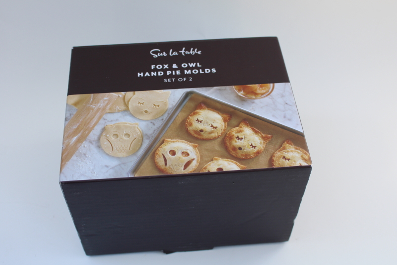 photo of hand pie molds for fall baking, fox & owl new in box Sur le Table #1