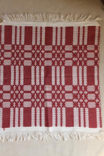 photo of hand woven table cover cloth mats or runners, vintage rustic bohemian wall art decor #2