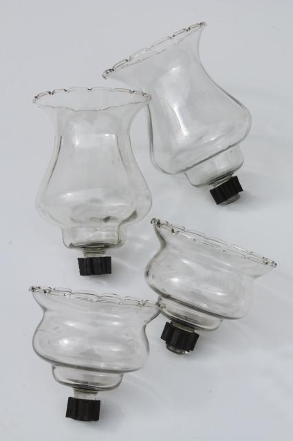 photo of hand-blown glass candle cup shades, candle lamp sconce or candlestick hurricanes  #1