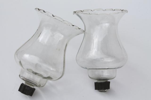 photo of hand-blown glass candle cup shades, candle lamp sconce or candlestick hurricanes  #2