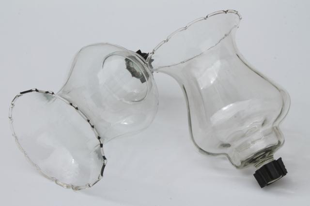 photo of hand-blown glass candle cup shades, candle lamp sconce or candlestick hurricanes  #4