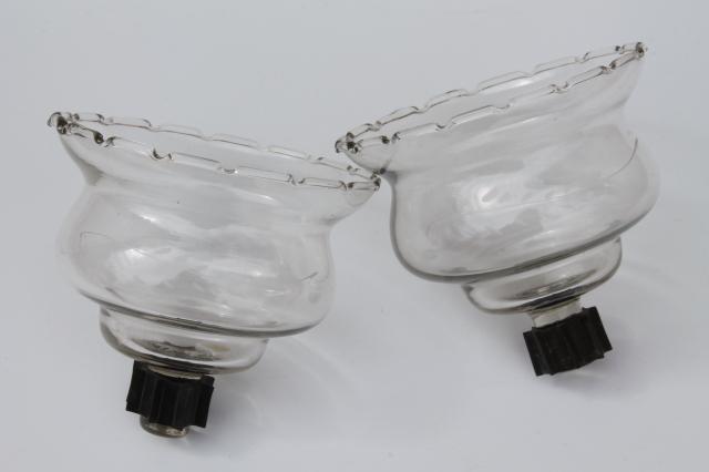 photo of hand-blown glass candle cup shades, candle lamp sconce or candlestick hurricanes  #5