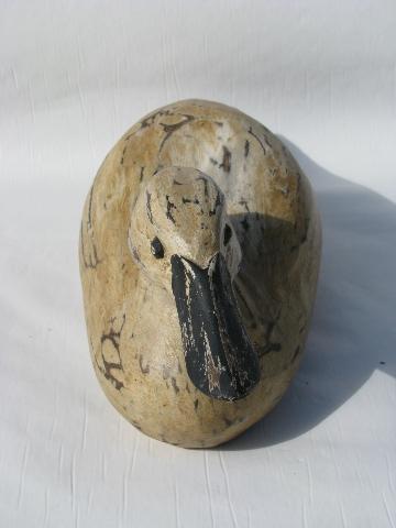 photo of hand-carved wooden & painted folk art duck decoys for rustic cabin or lodge #6