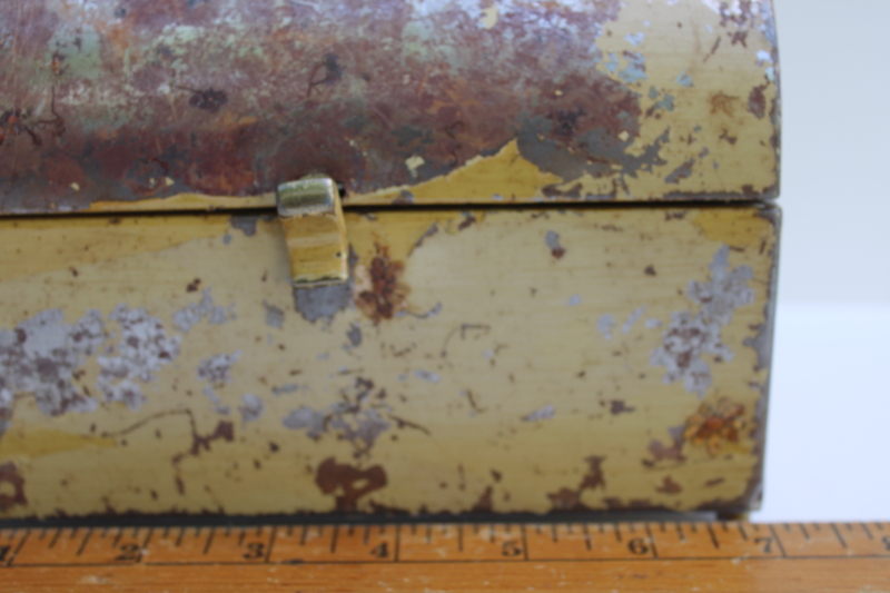 photo of handcrafted metal box bag, heavy steel lunchbox style treasure chest or punk goth purse  #3