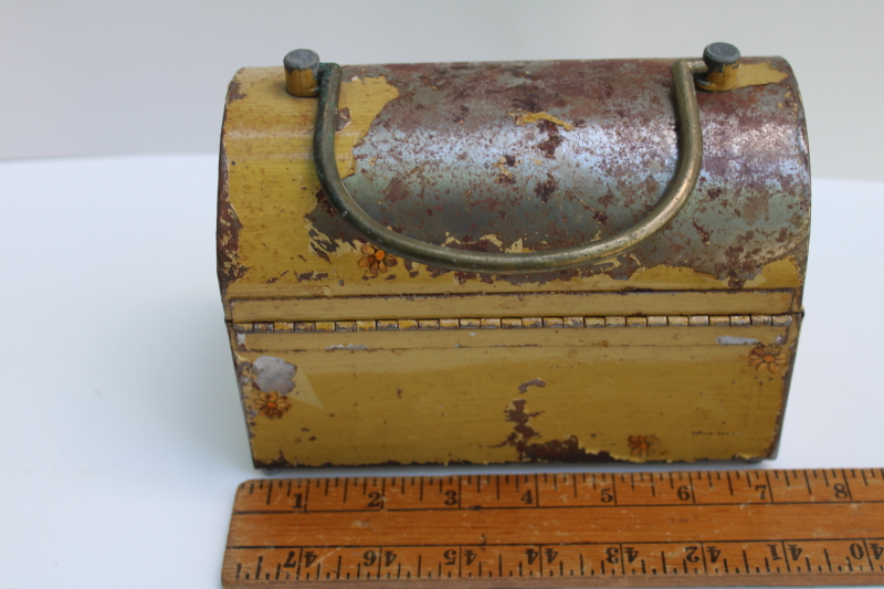 photo of handcrafted metal box bag, heavy steel lunchbox style treasure chest or punk goth purse  #5