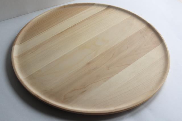 photo of handcrafted natural raw wood tray, Scandinavian modern blond aspen or soft maple wood #1