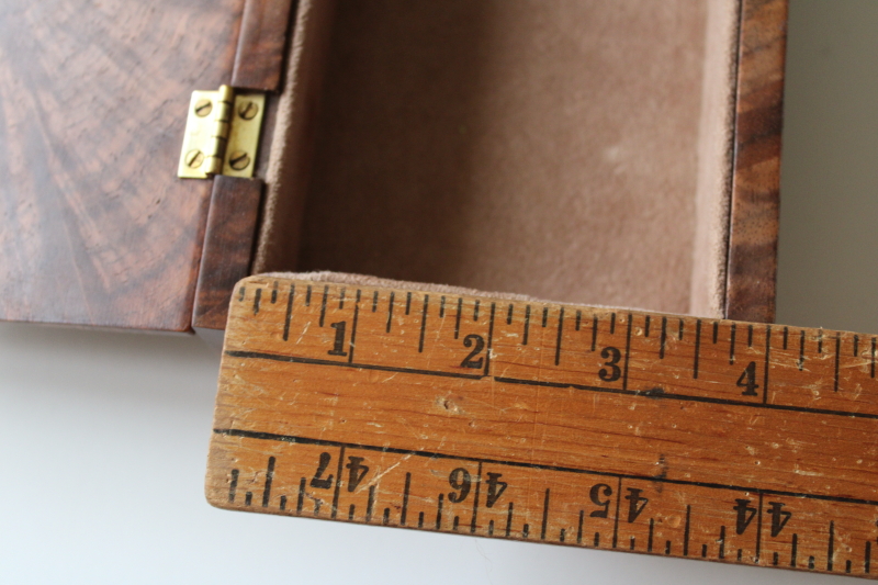 photo of handcrafted walnut burl wood jewelry or pens box, cabinetmaker quality artist signed  #10