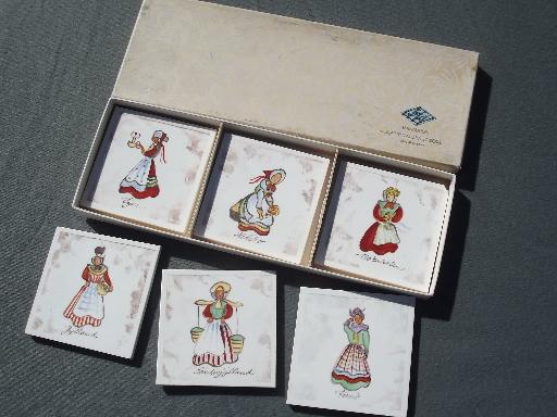 photo of handmade Danish art pottery tiles, folk art dress costumes of Denmark #1