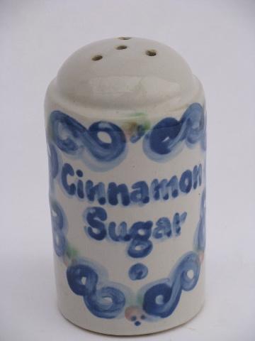 photo of hand-painted Hadley - Louisville pottery, Cinnamon Sugar shaker jar #1