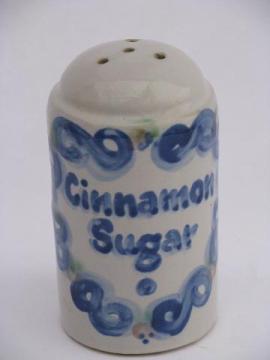 catalog photo of hand-painted Hadley - Louisville pottery, Cinnamon Sugar shaker jar