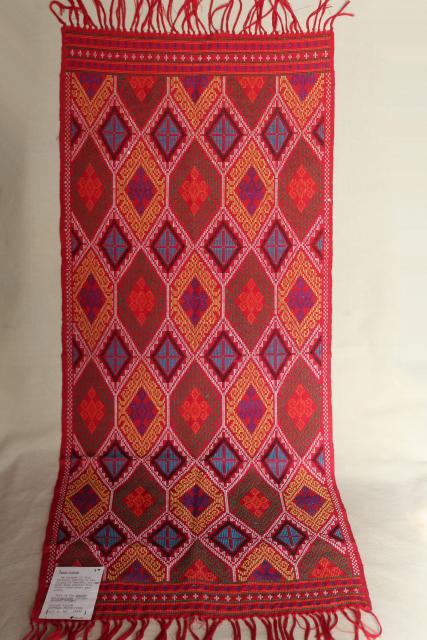 photo of handwoven cotton table runner, Yakan cloth handmade Basilan Island Philippines #4