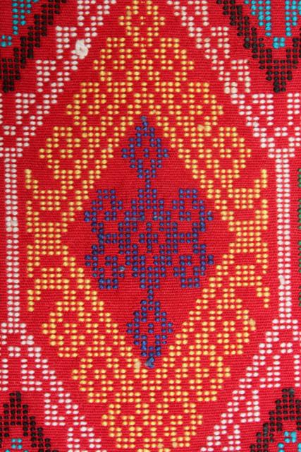 photo of handwoven cotton table runner, Yakan cloth handmade Basilan Island Philippines #6