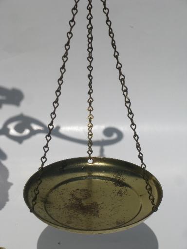 photo of hanging balance scales for display, retro 50s lucite plastic and gold #3