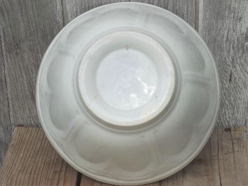 photo of heavy antique white ironstone china mixing bowl, unmarked vintage ironstone #5