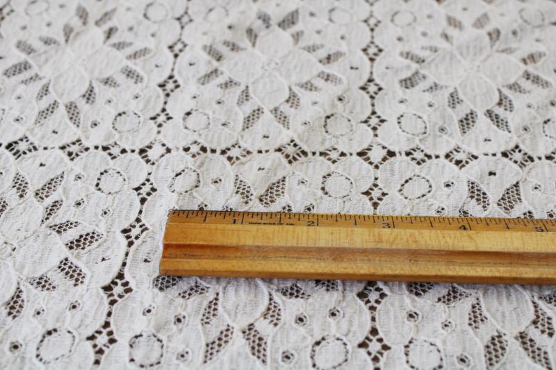 photo of heavy cotton lace tablecloth, vintage shabby cottage chic white farmhouse decor #4