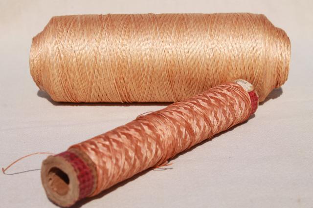 photo of heavy duty three-ply thread for sewing leather etc. vintage waxed finish linen cord #1