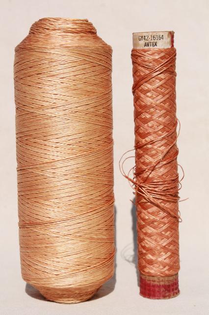 photo of heavy duty three-ply thread for sewing leather etc. vintage waxed finish linen cord #2