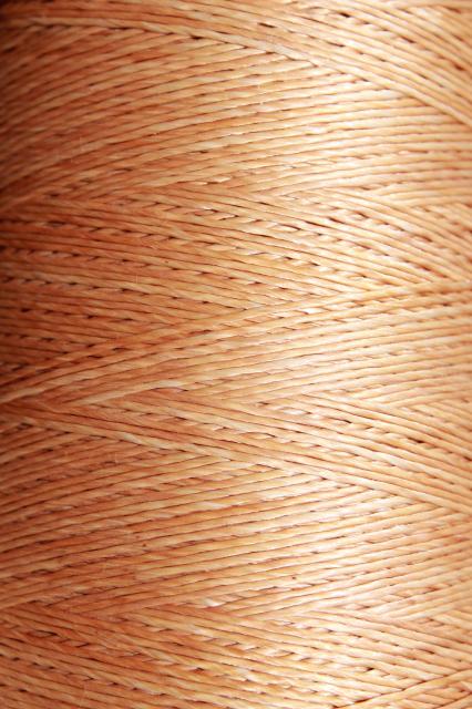 photo of heavy duty three-ply thread for sewing leather etc. vintage waxed finish linen cord #3