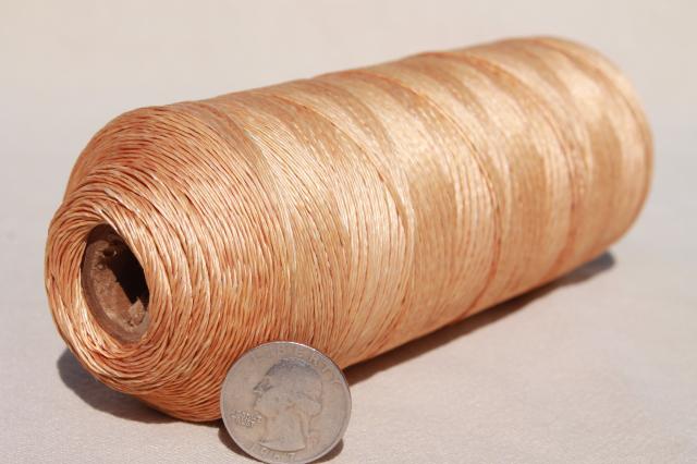 photo of heavy duty three-ply thread for sewing leather etc. vintage waxed finish linen cord #4