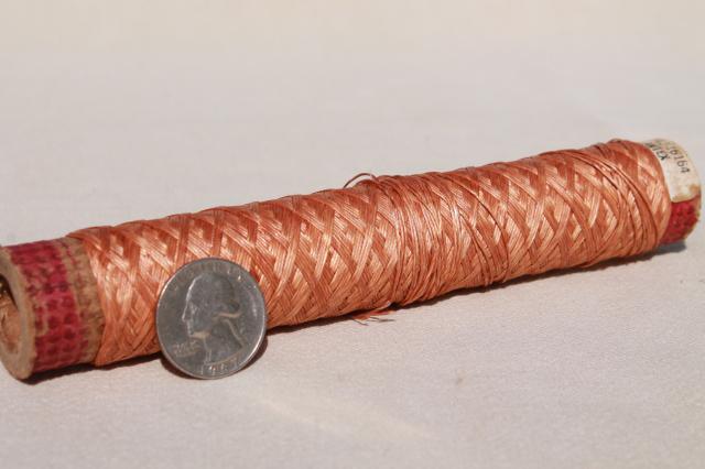 photo of heavy duty three-ply thread for sewing leather etc. vintage waxed finish linen cord #5