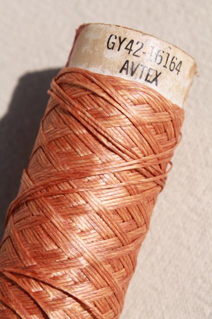 photo of heavy duty three-ply thread for sewing leather etc. vintage waxed finish linen cord #6