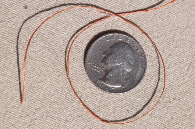 photo of heavy duty three-ply thread for sewing leather etc. vintage waxed finish linen cord #7