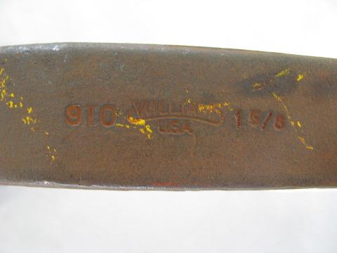 photo of heavy old Williams 910 1-5/8'' spud wrench for bridge building or structural steel construction #2