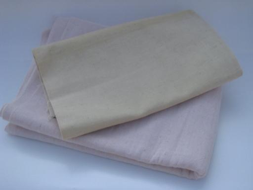 photo of heavy old natural cotton fabric loose duck cloth for feed sacks or industrial #1