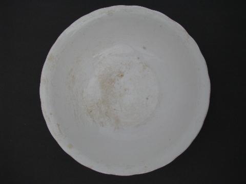 photo of heavy old white ironstone china kitchen mixing bowl #2
