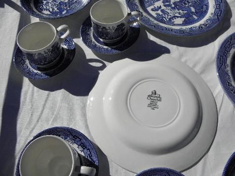 photo of heavy old white ironstone china, vintage serving bowls lot different shapes & sizes #3