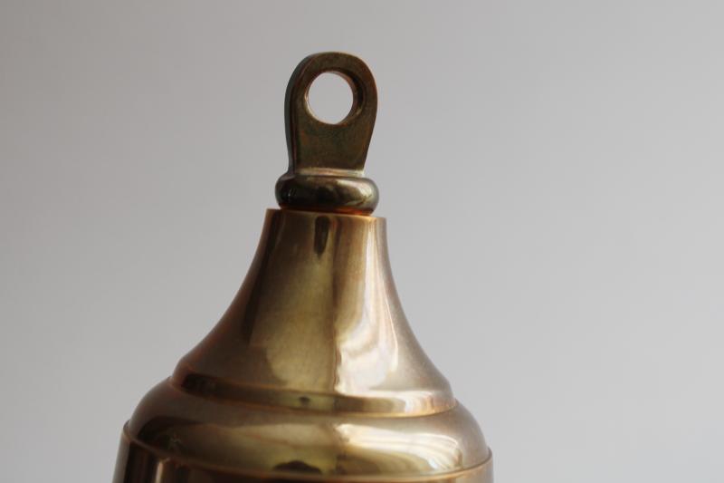 photo of heavy solid brass bell, vintage doorbell, school bell, garden temple bell? #5