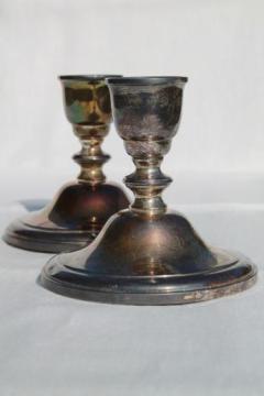 catalog photo of heavy sterling silver candlesticks, vintage Westmorland 621 silver, retail $149