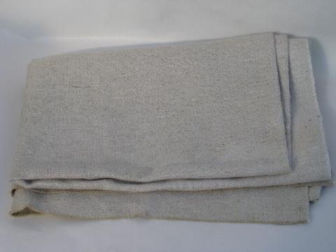 photo of heavy vintage cotton / linen fabric, homespun weave, 52'' wide #1
