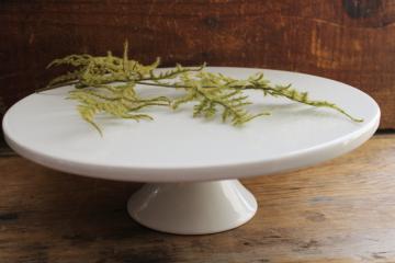 catalog photo of heavy white ironstone china cake stand, Cordon Bleu vintage french kitchen style