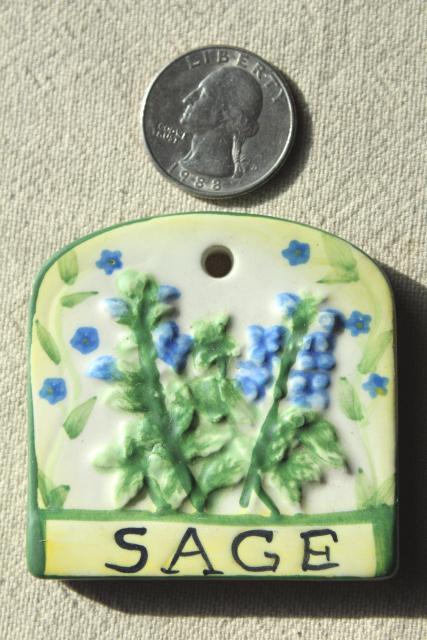 photo of herb garden plant / seed markers, ceramic tags for herbs, signs for plants  #2