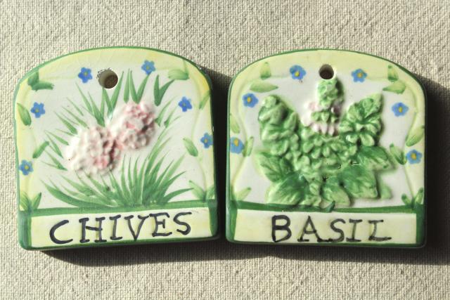 photo of herb garden plant / seed markers, ceramic tags for herbs, signs for plants  #4