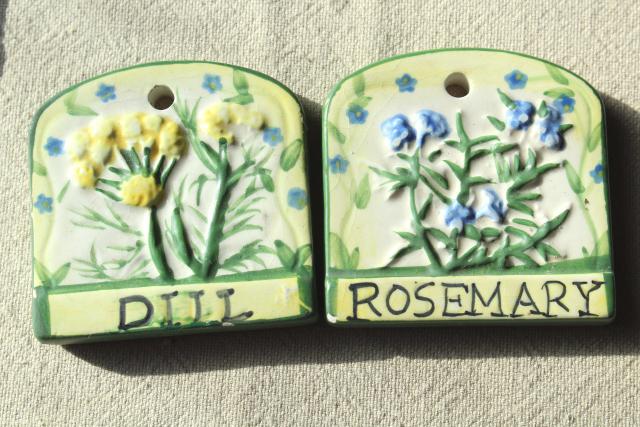 photo of herb garden plant / seed markers, ceramic tags for herbs, signs for plants  #5