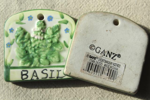 photo of herb garden plant / seed markers, ceramic tags for herbs, signs for plants  #6