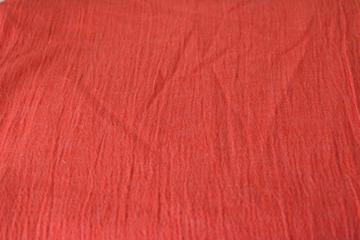 hippie vintage 1970s heavy cotton crinkle fabric, coral orange lightweight canvas