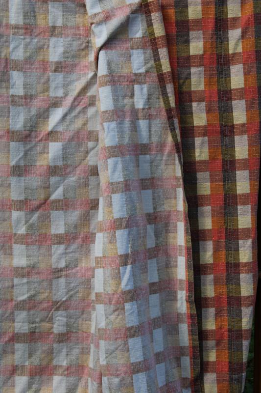 photo of hippie vintage curtains natural earth colors homespun dobby texture cotton fabric #3