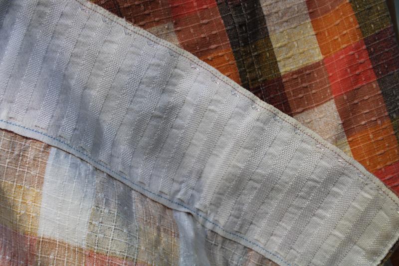 photo of hippie vintage curtains natural earth colors homespun dobby texture cotton fabric #4