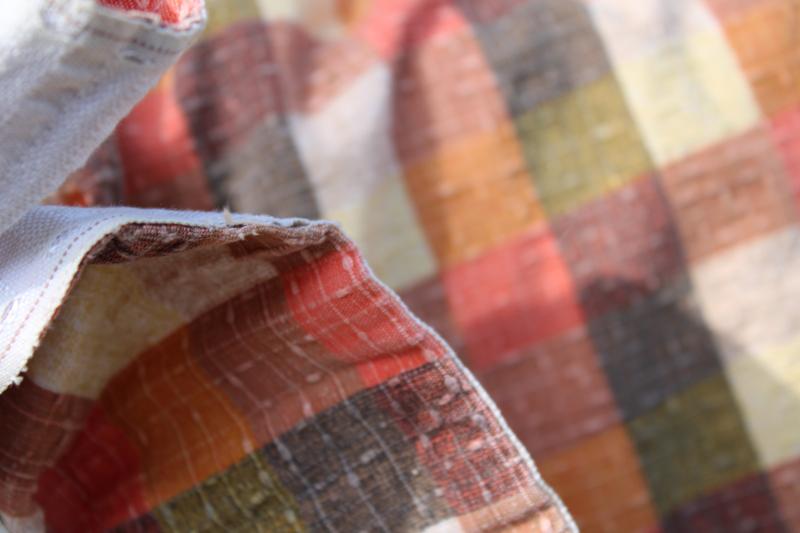 photo of hippie vintage curtains natural earth colors homespun dobby texture cotton fabric #5