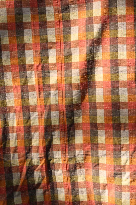 photo of hippie vintage curtains natural earth colors homespun dobby texture cotton fabric #6