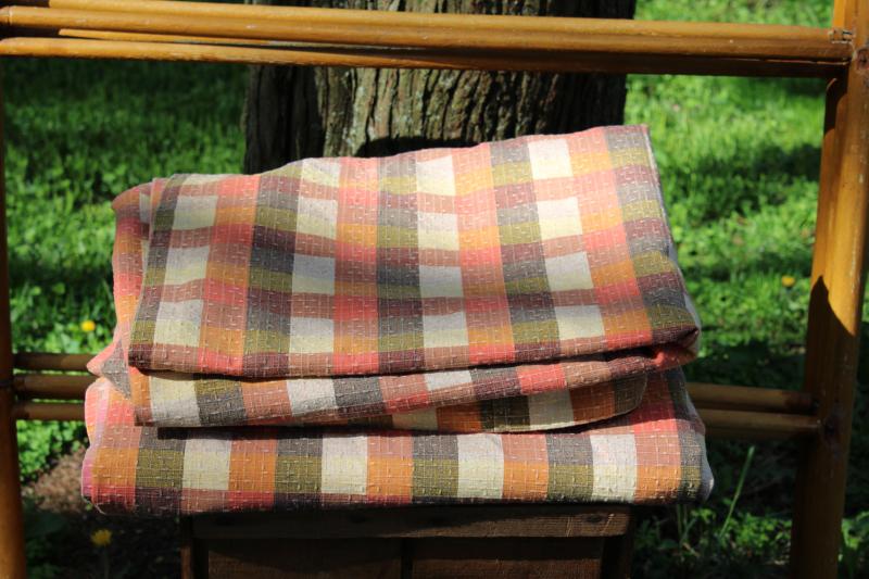 photo of hippie vintage curtains natural earth colors homespun dobby texture cotton fabric #8