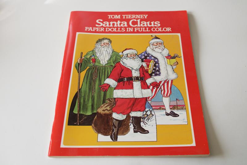 photo of history & costume of Santa Claus paper dolls, 80s vintage Dover book Tom Tierney #1