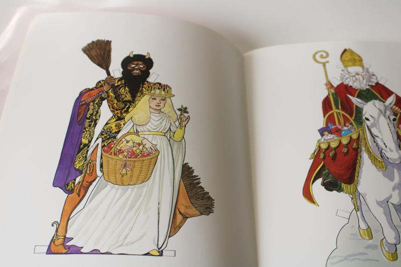 photo of history & costume of Santa Claus paper dolls, 80s vintage Dover book Tom Tierney #2