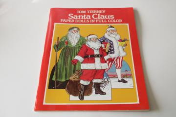 history & costume of Santa Claus paper dolls, 80s vintage Dover book Tom Tierney