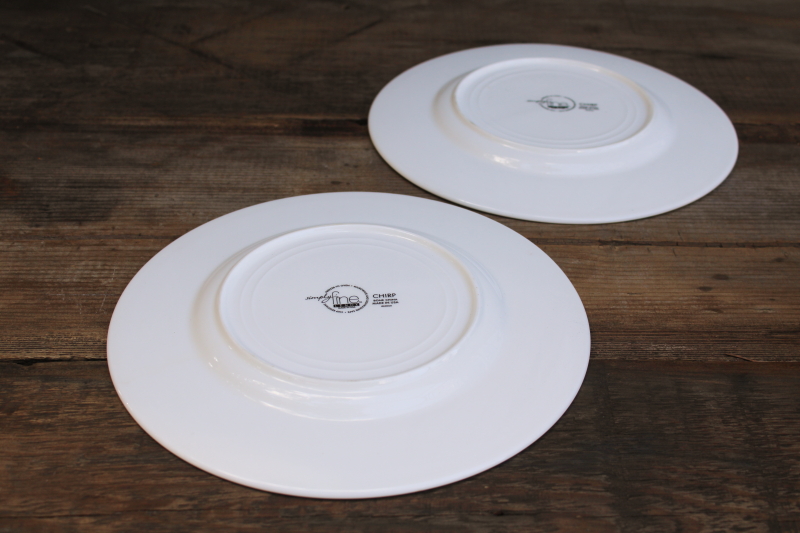 photo of holiday print Lenox Chirp bone china salad luncheon plates, Christmas tree w/ birds  #3