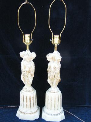 photo of hollywood regency, statuary lamps #1