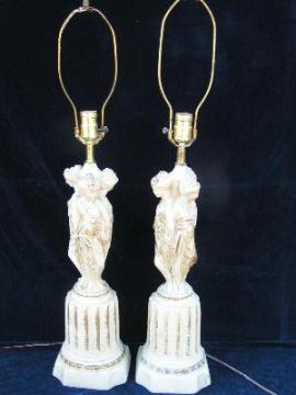 catalog photo of hollywood regency, statuary lamps